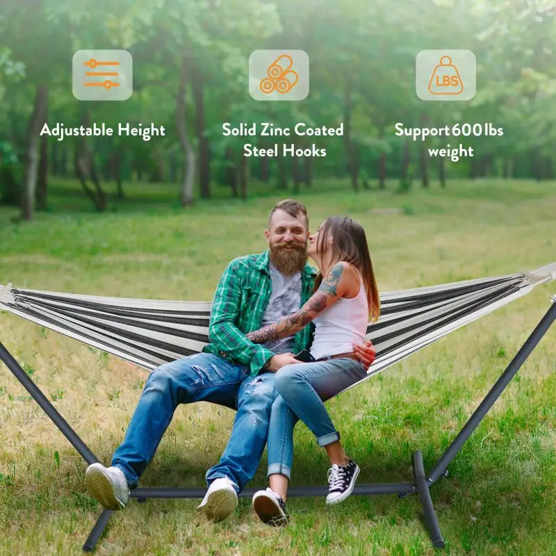 Gyroor Adjustable Stand Hammock 600lb Capacity Outdoor Relaxation
