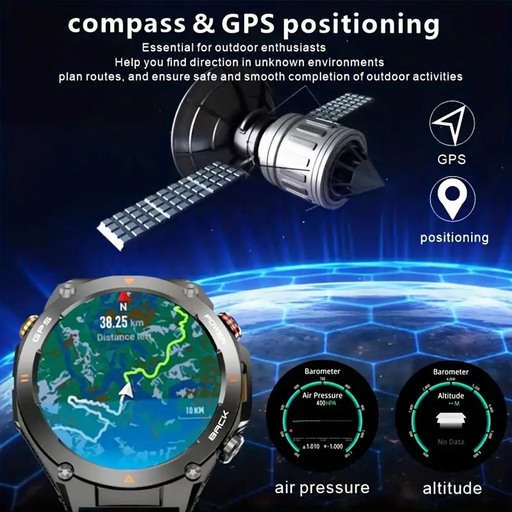 Senbono GPS Smartwatch Built In GPS Bluetooth Phone Call 1ATM Water Resistant