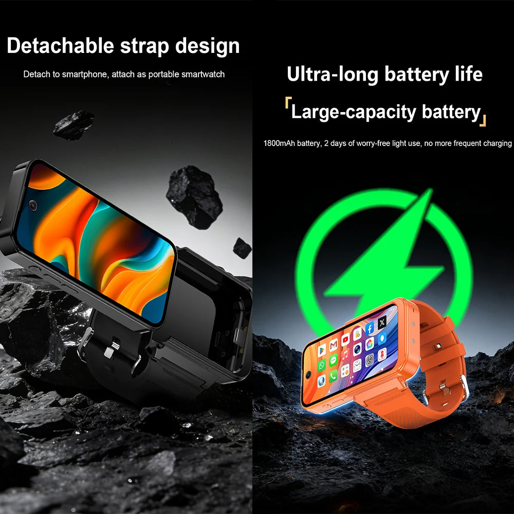 PG999 Android 12 4G Smartwatch Detachable Screen Dual SIM GPS
