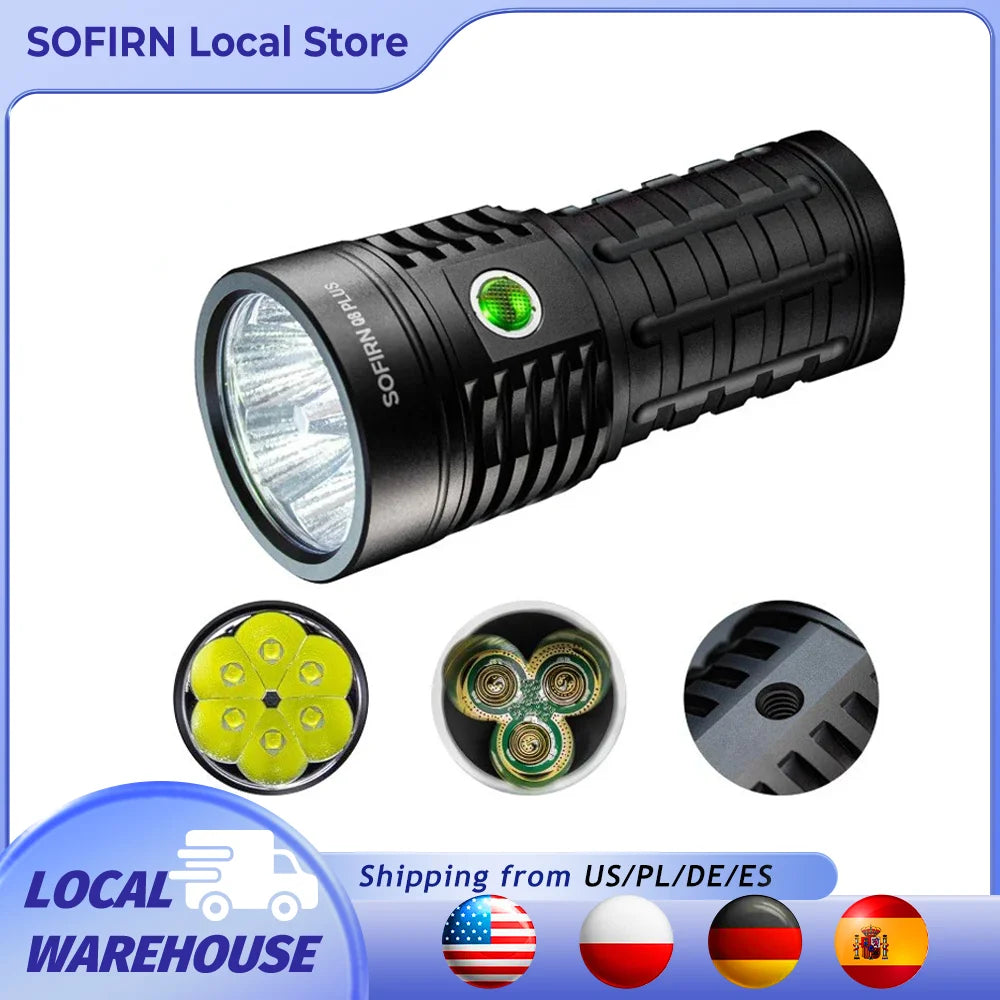Sofirn Q8 Plus XHP50B LED Flashlight 16000lm Rechargeable Torch