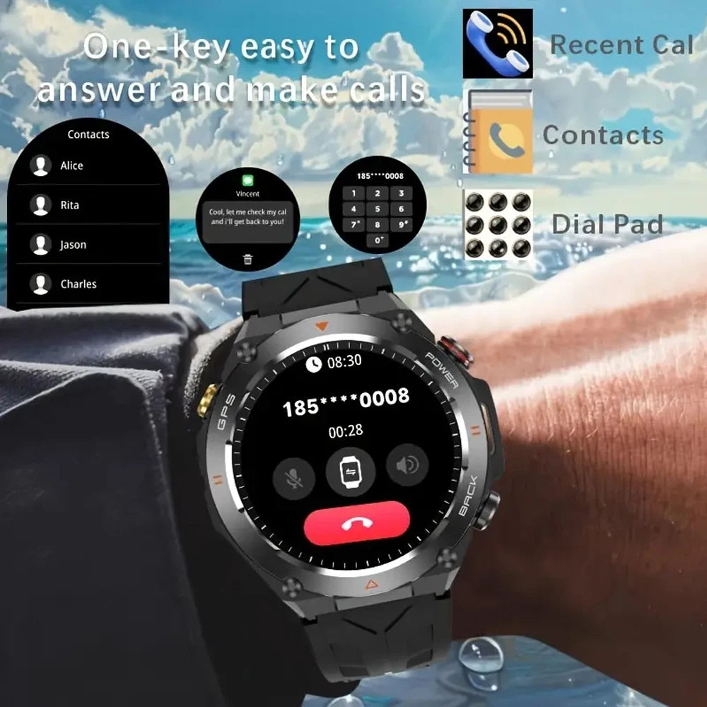 Senbono GPS Smartwatch Built In GPS Bluetooth Phone Call 1ATM Water Resistant