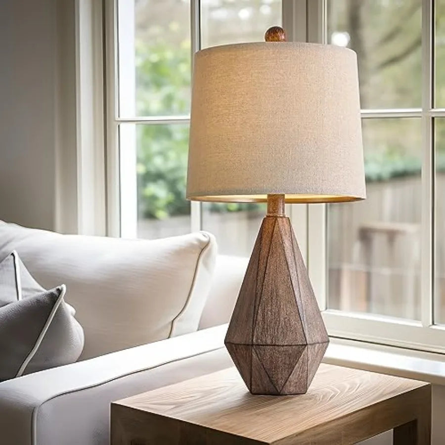 Retro Farmhouse Table Lamp Set For Living Room And Bedroom