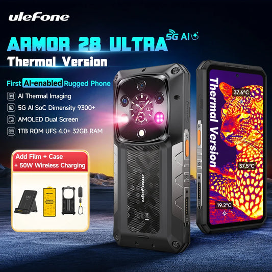 ULEFONE Armor 28 Ultra 5G Rugged Phone AI Thermal Imaging