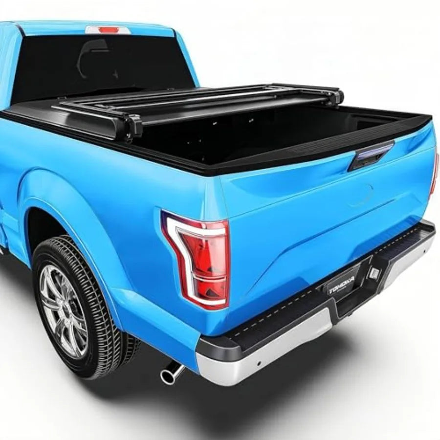 Premium Soft Trifold Truck Bed Tonneau Cover Dual Layer