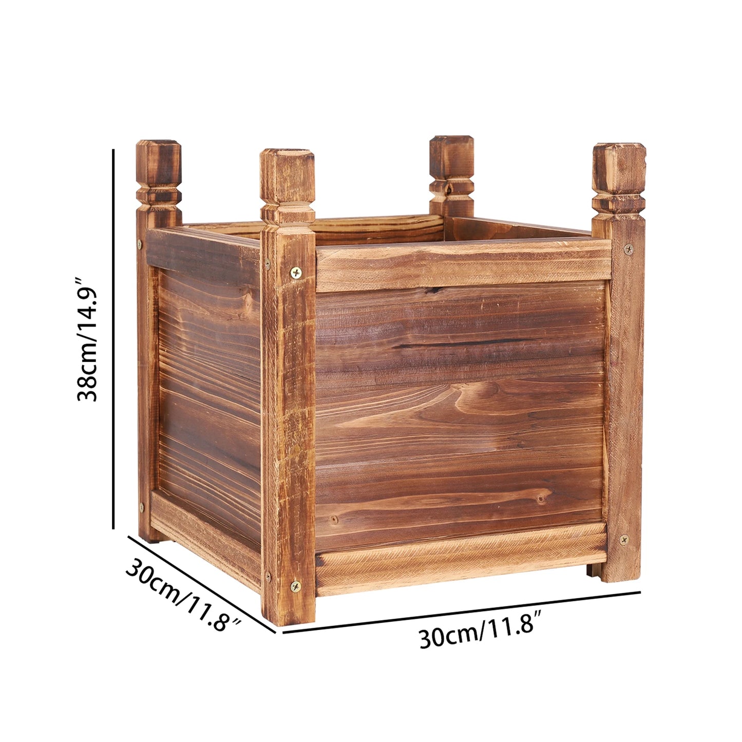 Premium Wooden Raised Flower Planter For Indoor Outdoor Gardening