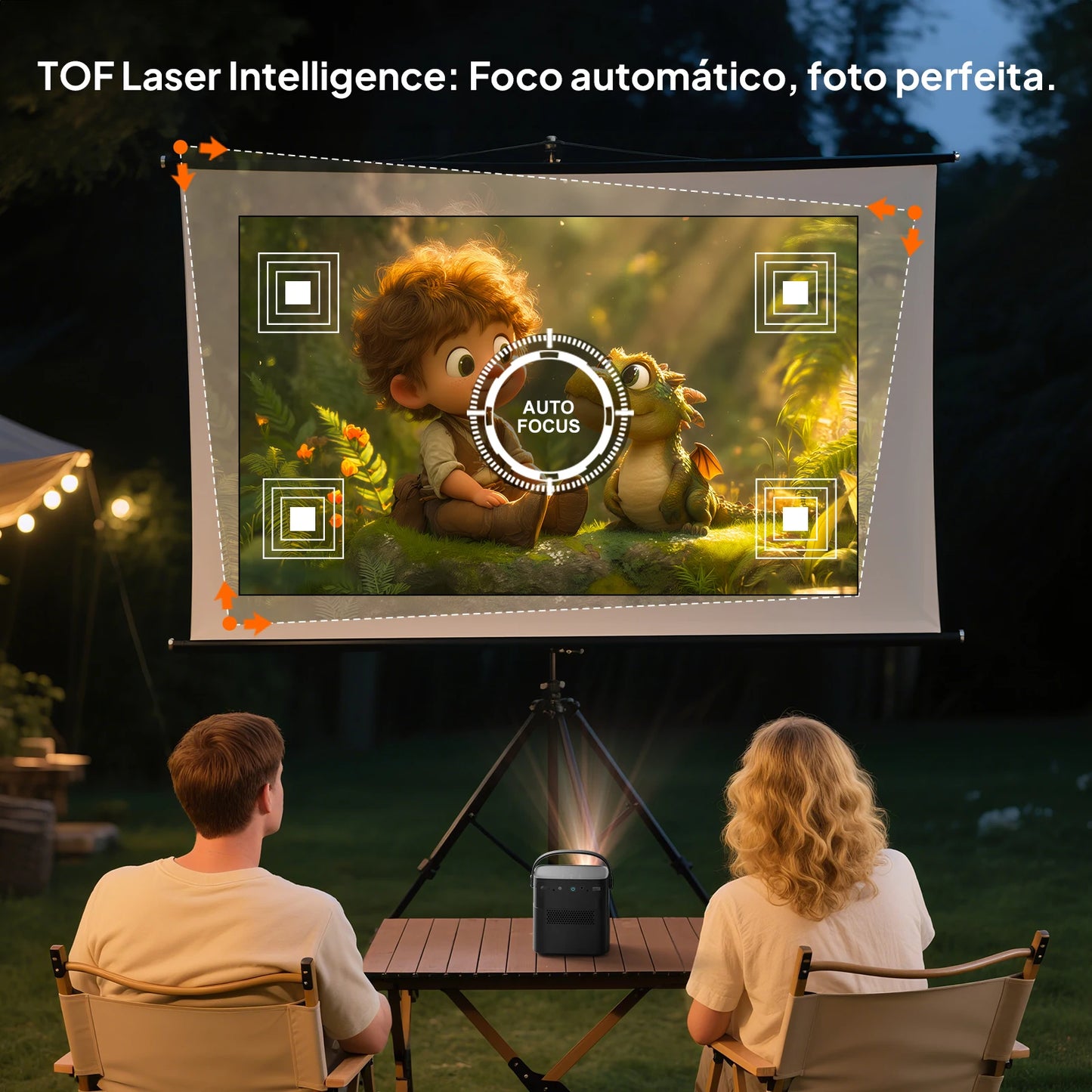 VEVSHAO V50 DLP Projector With AirPlay Miracast Android 9 Battery