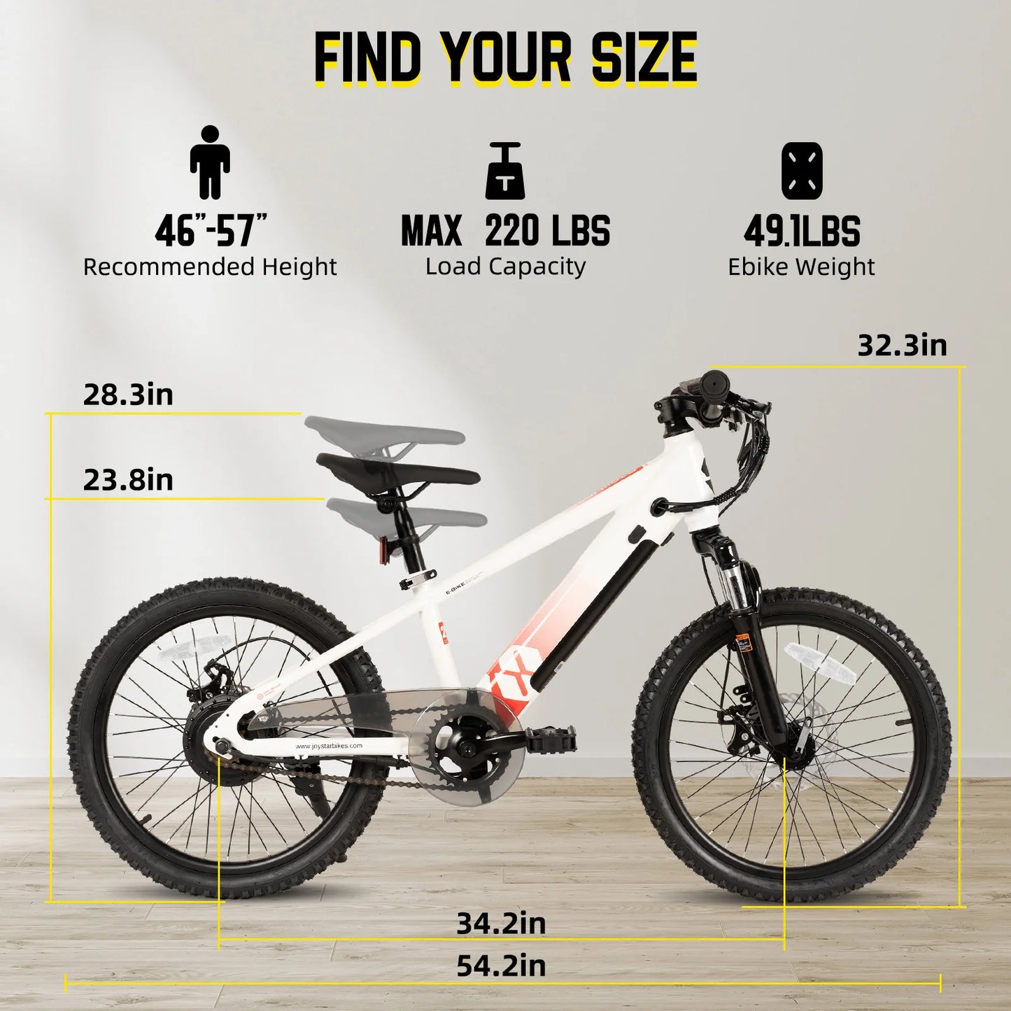 JOYSTAR Electric Bike for Kids Teens 250W Mountain Bicycle