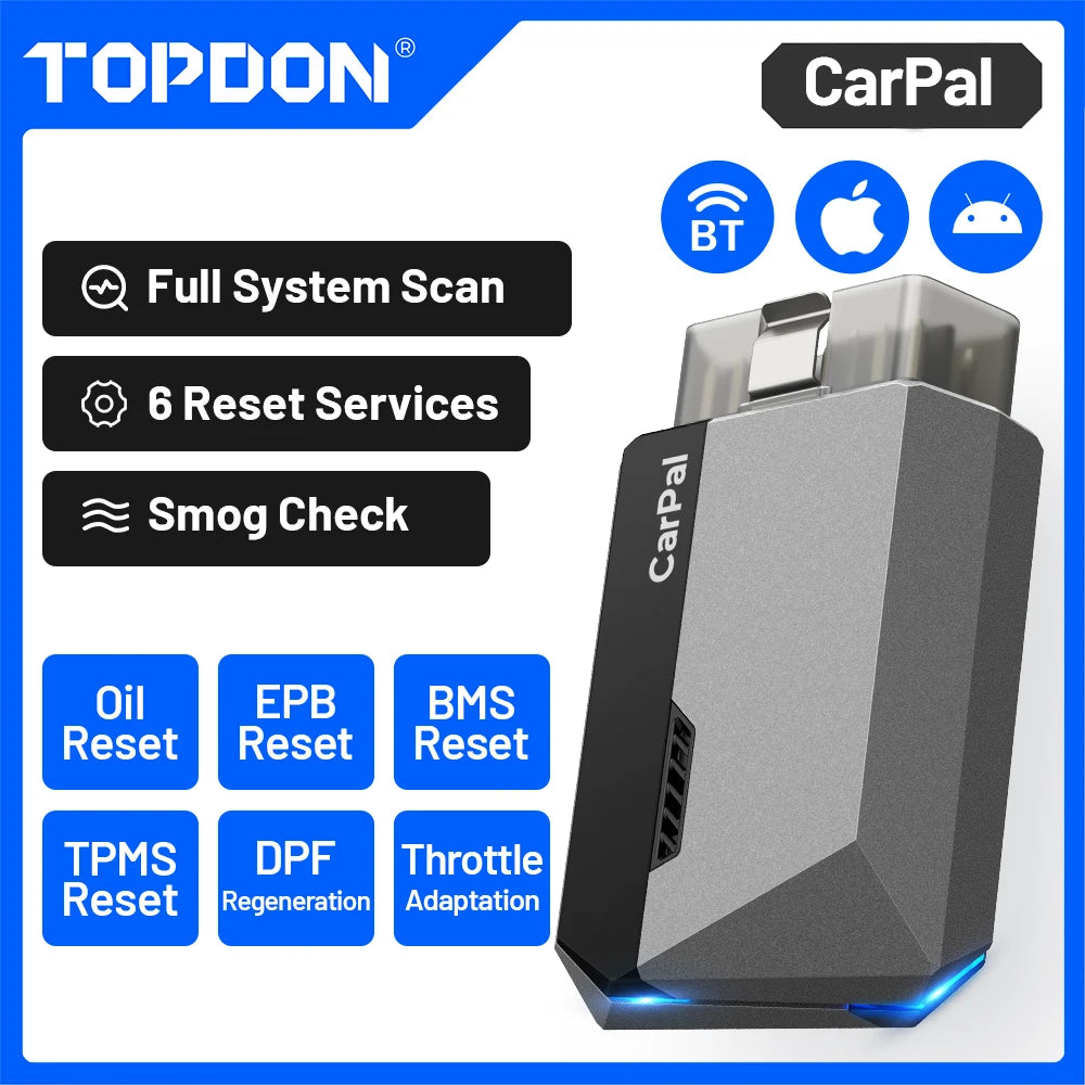 Topdon Bluetooth OBD2 Car Diagnostic Scanner Tool For Ios Android