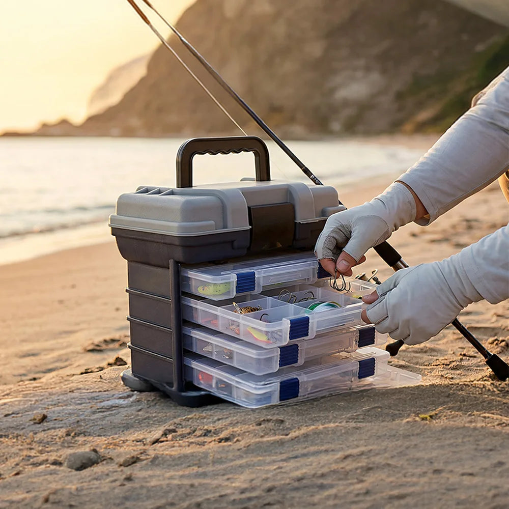 Zoe Fishing Tackle Box Kit With Pliers And Lure Storage