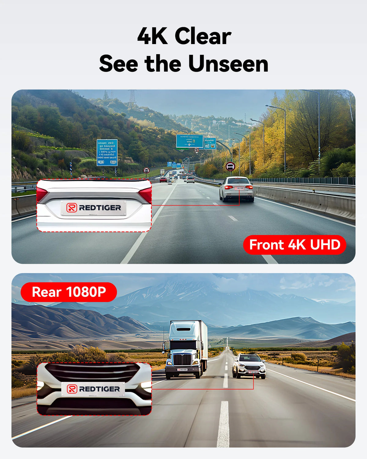 Redtiger F7NP-EX 4K Dash Cam With Built In Wifi And GPS