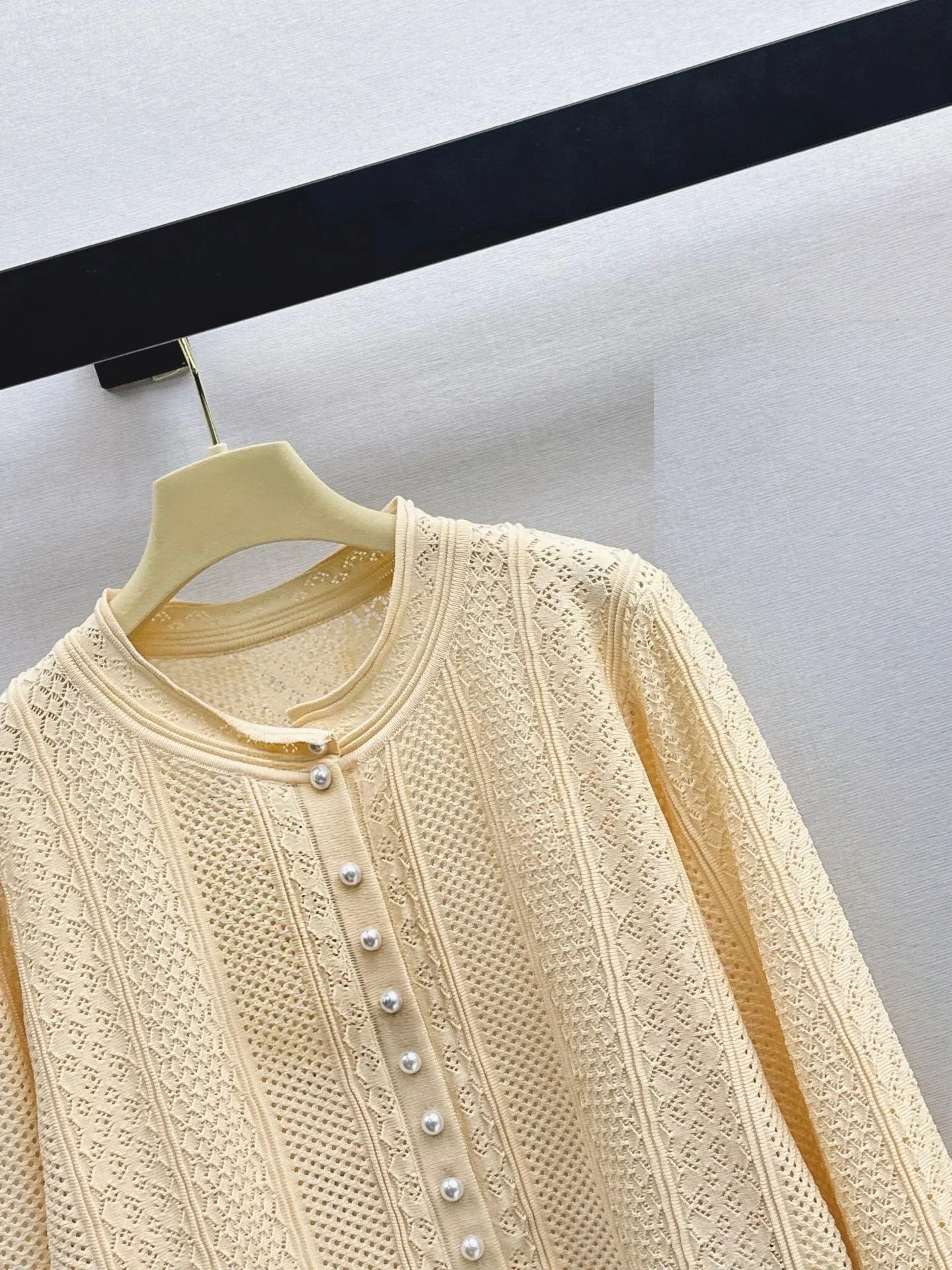 Women's Knitted Long Sleeve Casual Button Elastic Waist Dress Set