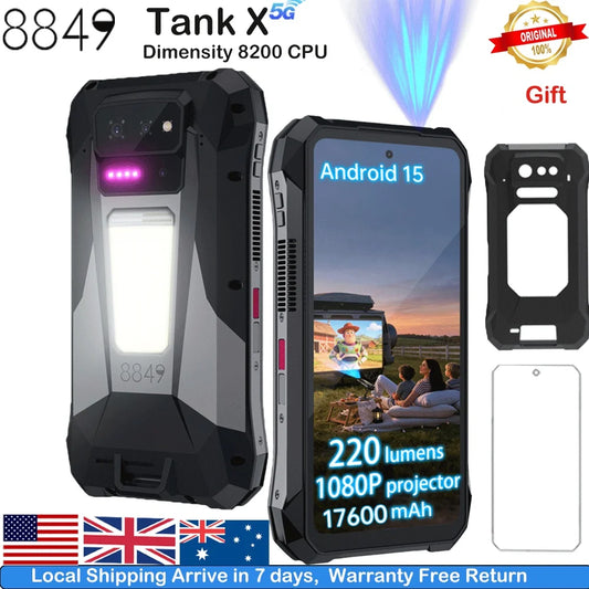 Unihertz 8849 Tank X Rugged 5G Smartphone with 1080P Projector