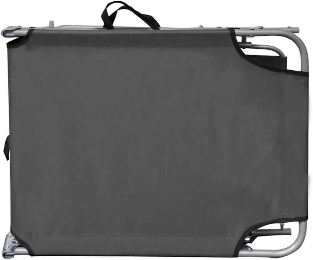 Folding Sun Lounger With Adjustable Canopy For Outdoor Relaxation