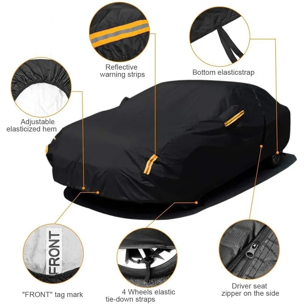 Polyester Heavy Duty Waterproof Car Cover With Anti Uv Protection