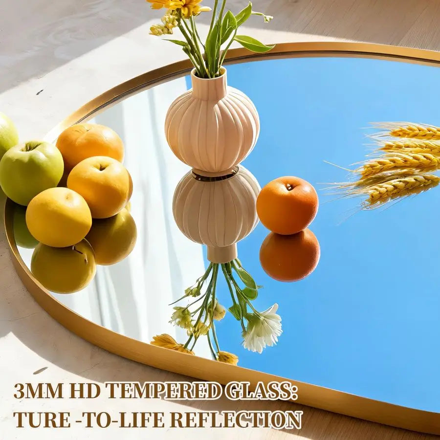 Wall Mounted Mirror With Metal Frame UltraClear ExplosionProof Glass