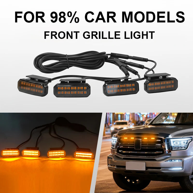 Universal Automotive LED Front Grille Light Wiring Harness Fuse Upgrade