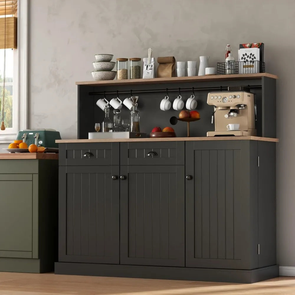Sideboard Buffet Cabinet With Drawers Adjustable Shelves Farmhouse Kitchen Pantry