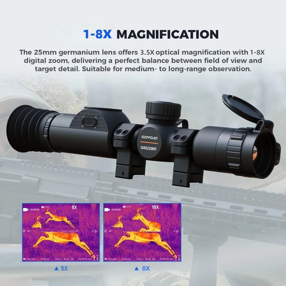 CSCUNSHE Thermal Scope With Rangefinder 905nm Infrared 1000m