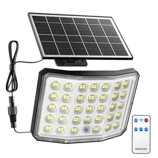 XMSJ Outdoor Solar Dusk to Dawn Floodlight With Remote Control