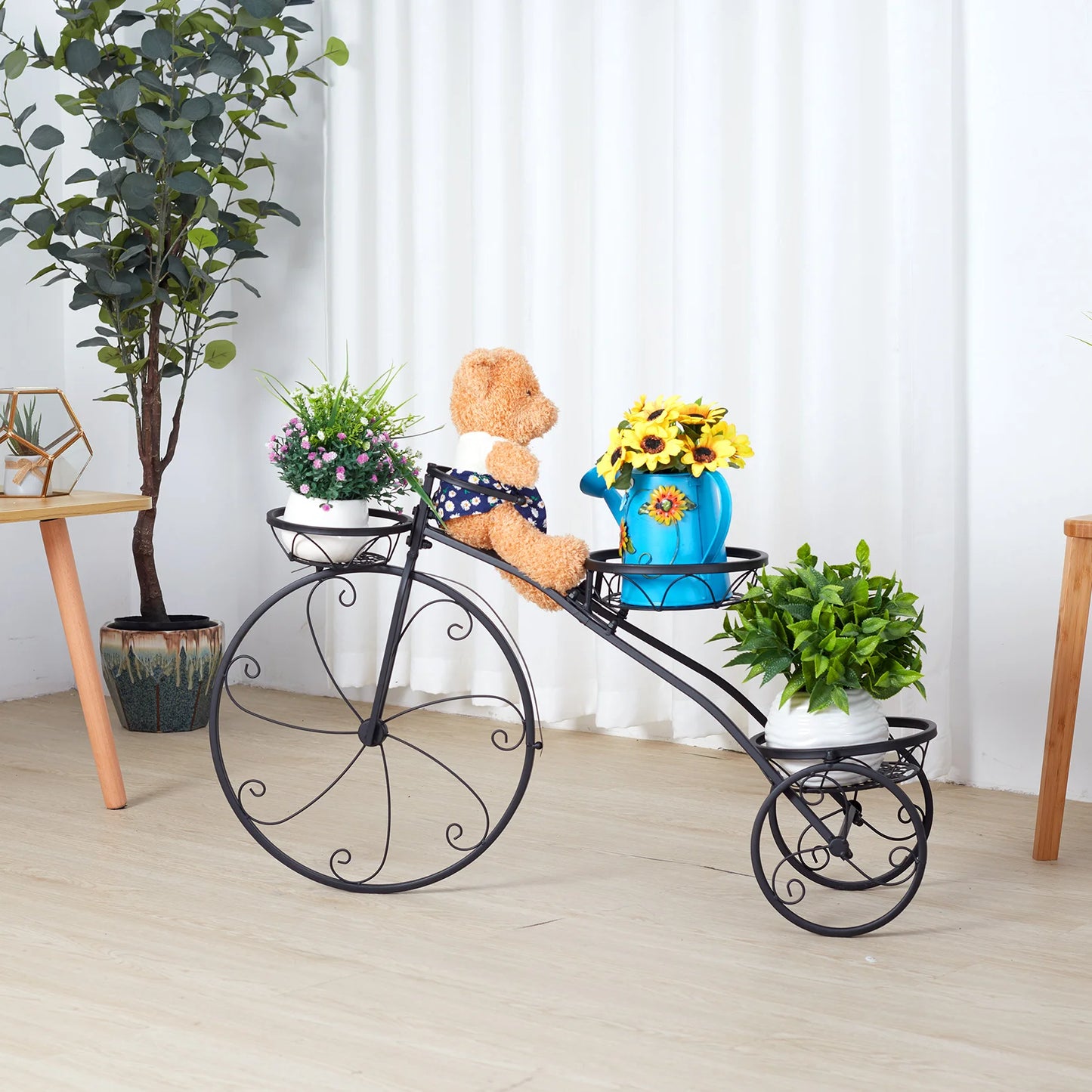 Wisfor 3 Tier Bicycle Plant Stand Metal Flower Pot Holder