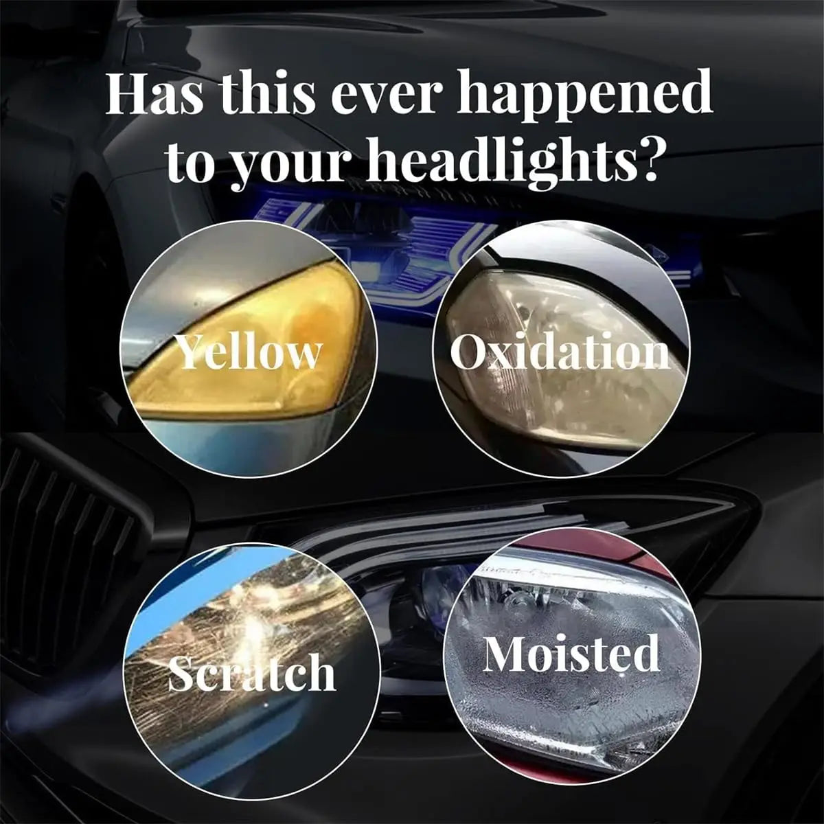 Complete Car Headlight Restoration And Lens Polishing Kit
