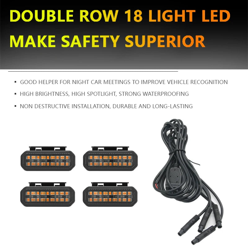 Universal Automotive LED Front Grille Light Wiring Harness Fuse Upgrade