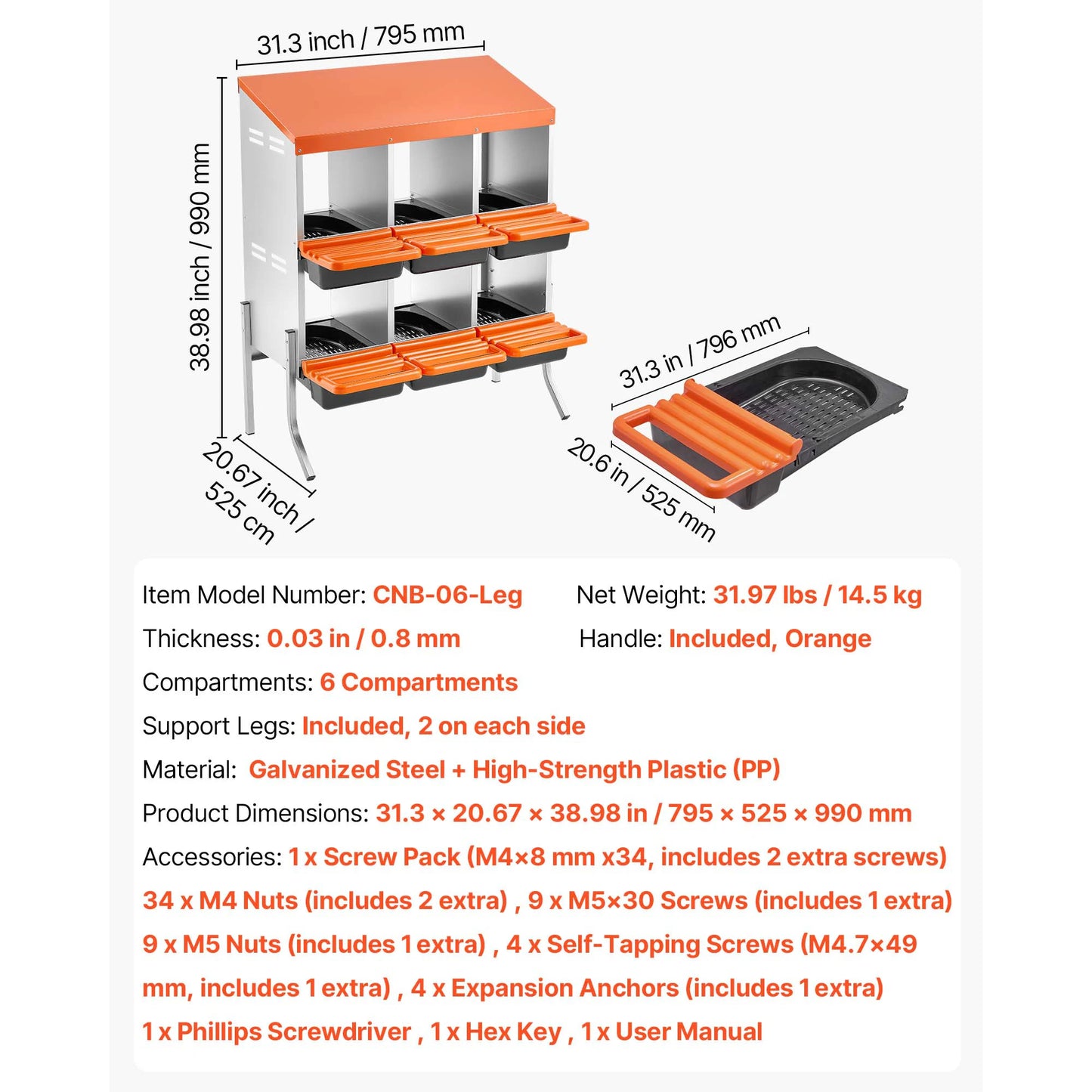 SucceBuy Chicken Nesting Boxes With Roll Out Lids Easy Assemble