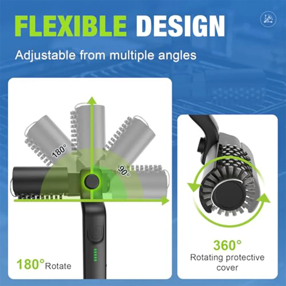 Rechargeable Electric Grill Brush With 3 Speed Motor For Grills