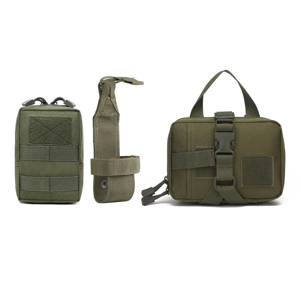 Dog Tactical Bags Set Molle Pouches Belt Attaching On Harness