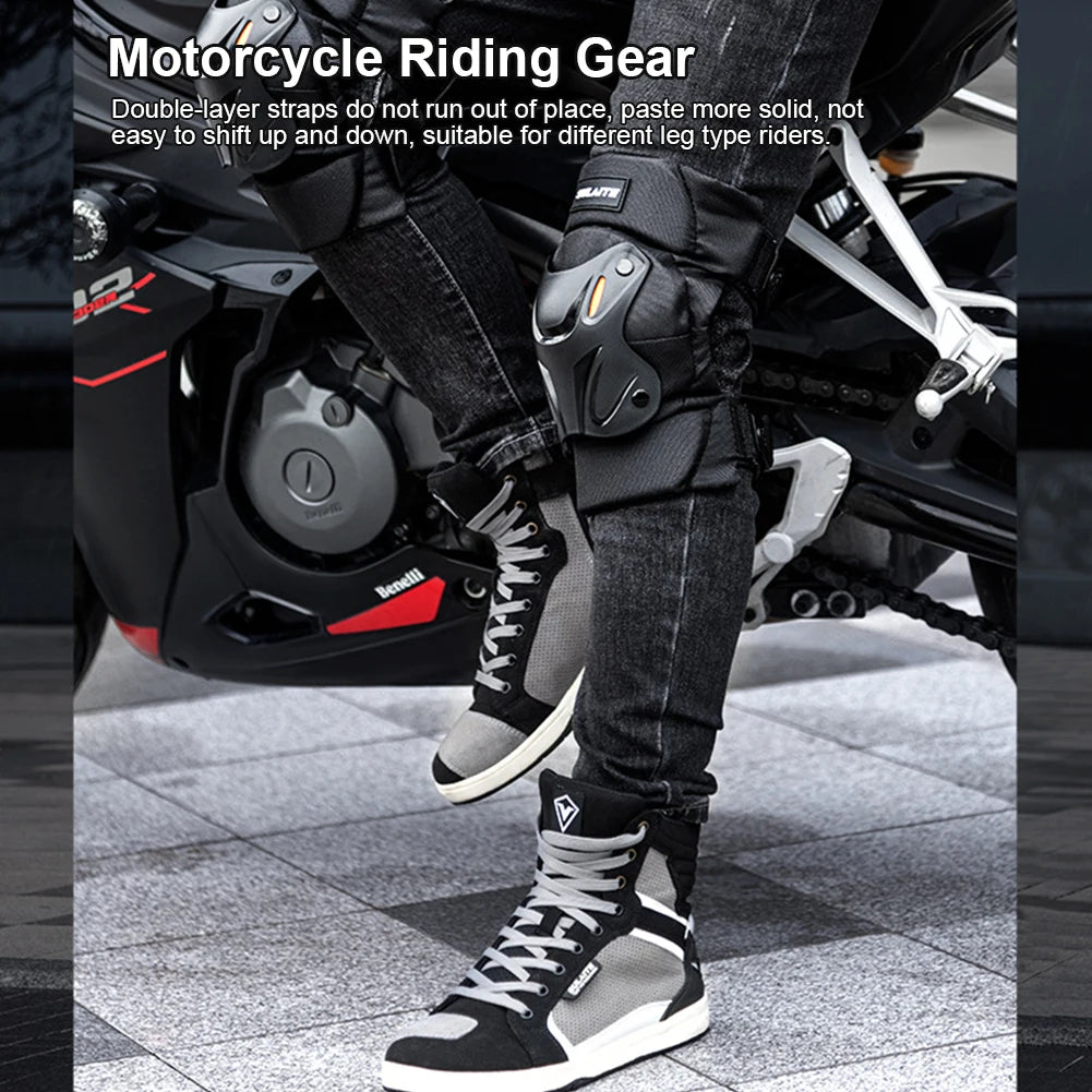 APWIKOGER Motocross Knee Pads Adjustable Shockproof Off Road Protector