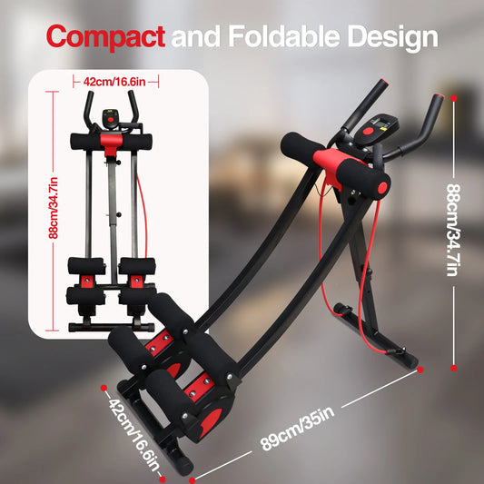 Abdominal Trainer Abs Workout Machine Foldable Core Exercise Home Gym