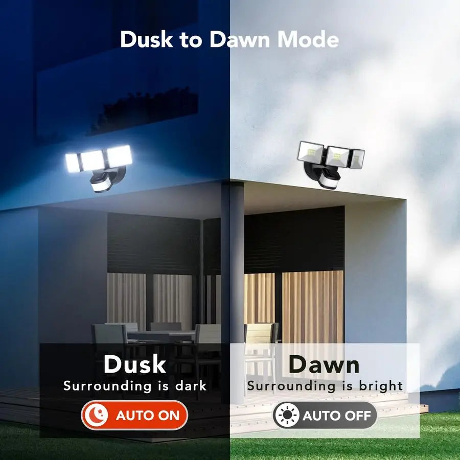 XMSJ Motion Sensor Outdoor Flood Light 26W LED Security Light