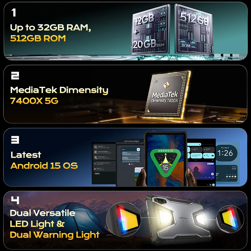 ULEFONE Rugged Tablet Armor Pad 5 Ultra 5G