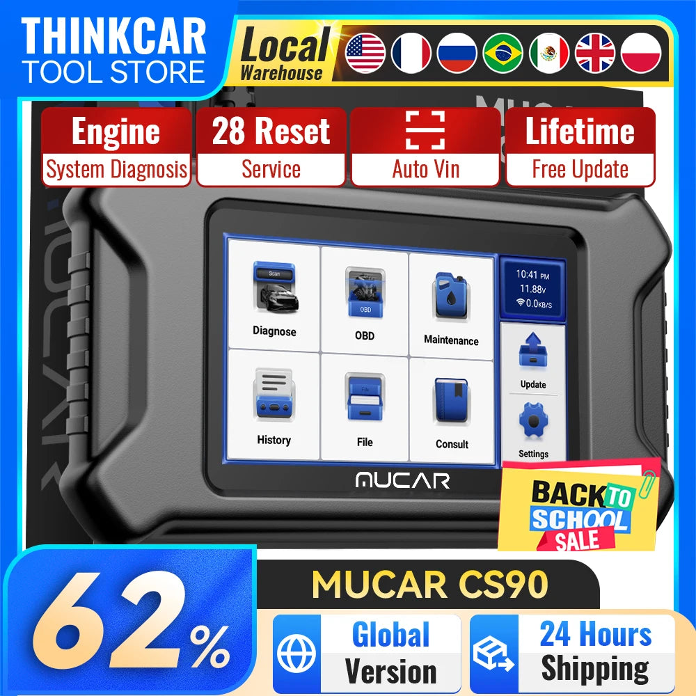 Thinkcar Mucar CS90 OBD2 Code Reader With Lifetime Updates