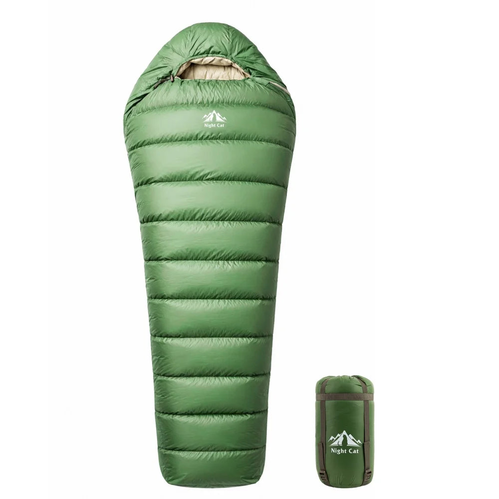 Night Cat Ultralight Duck Down Sleeping Bag For Outdoor Camping
