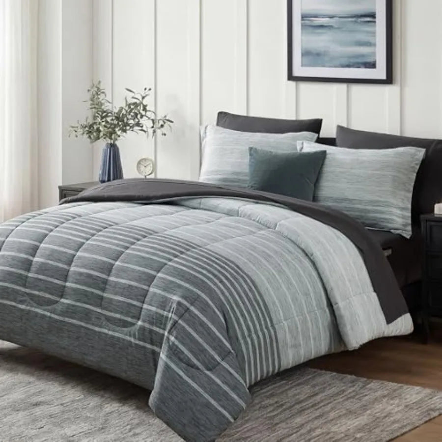 Linen Jacquard Duvet Cover Set All Seasons Bedding