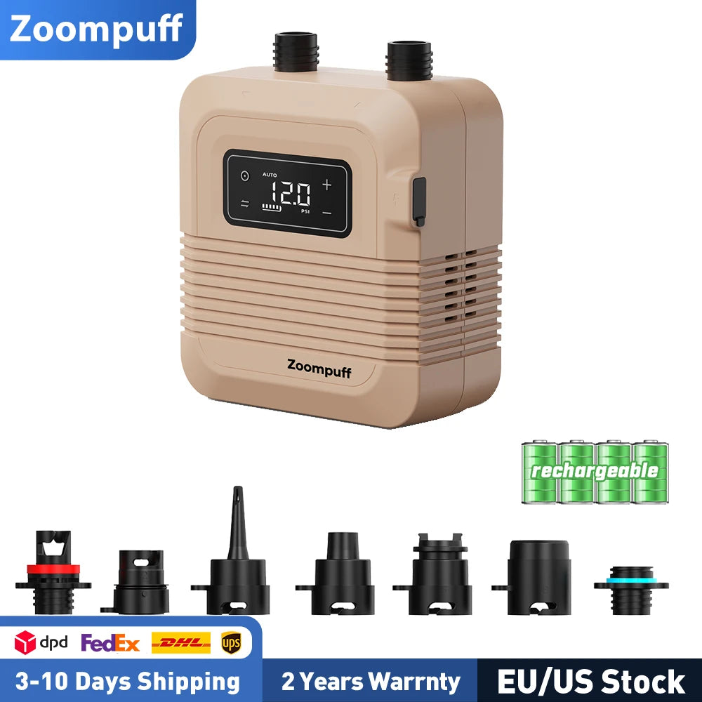 Zoompuff Electric Sup Air Pump Featuring Rechargeable Battery