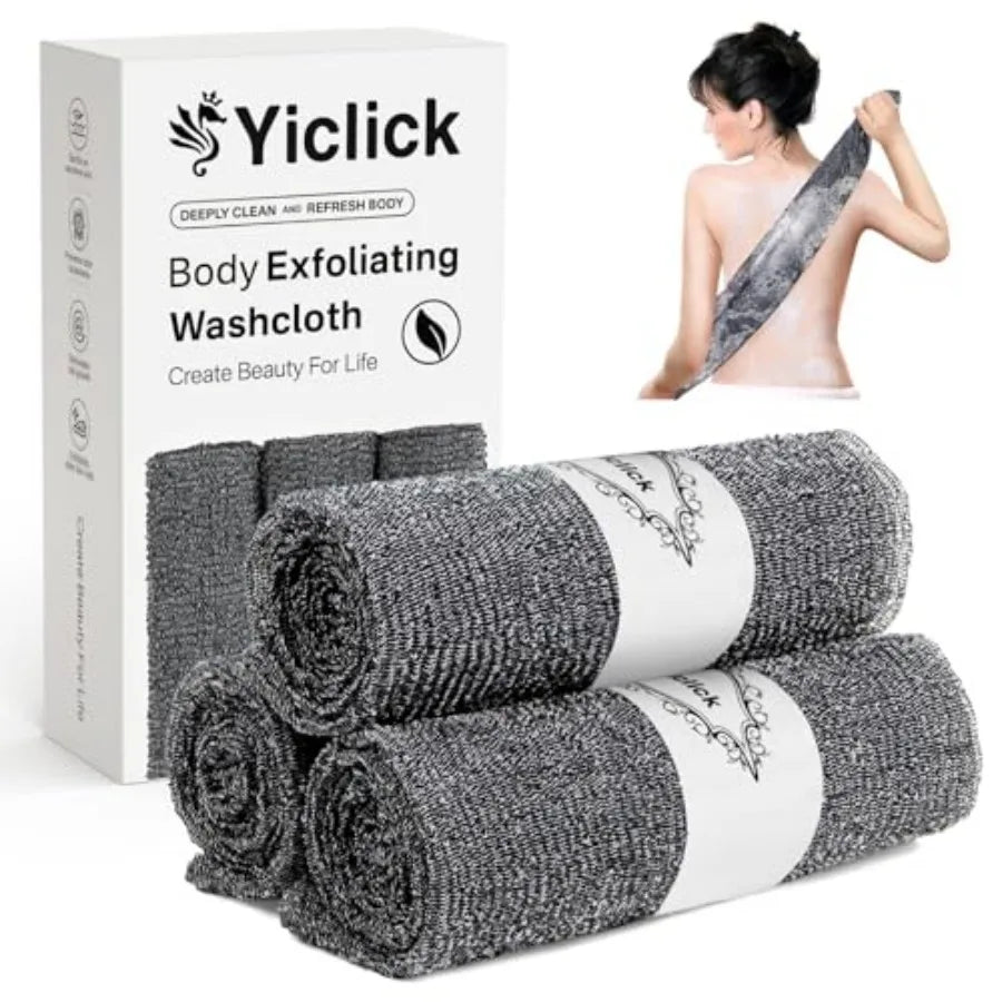 Exfoliating Washcloth Towel Body Exfoliation Back Scrubber Shower