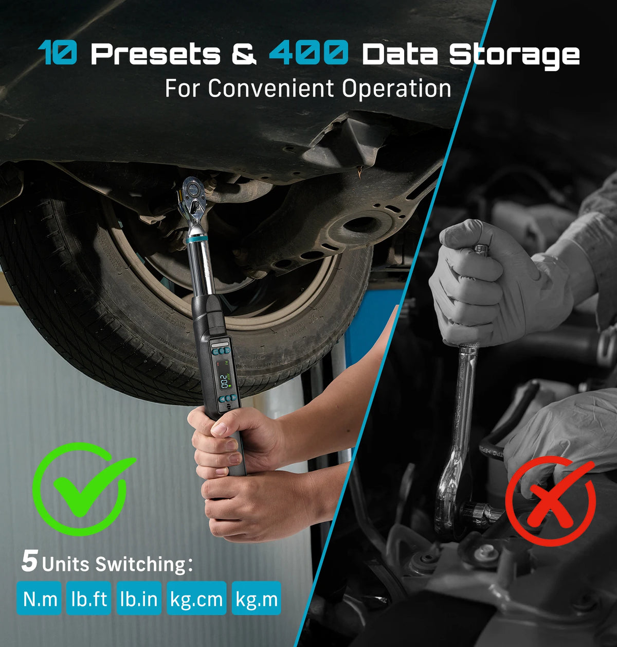Seesii Digital Torque Wrench Featuring Memory Storage And Precision