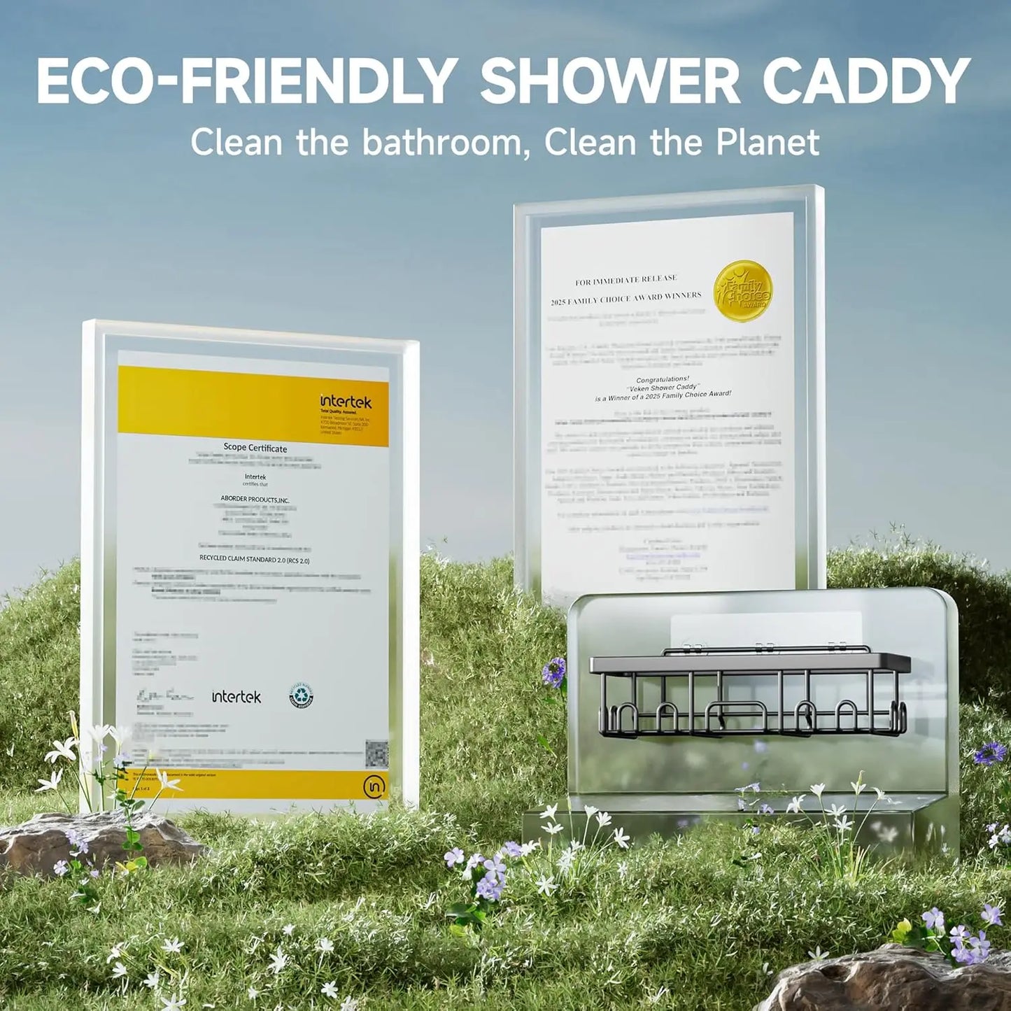 Shower Caddy 6 Pack Rustproof No Drill Adhesive Shelves Rack