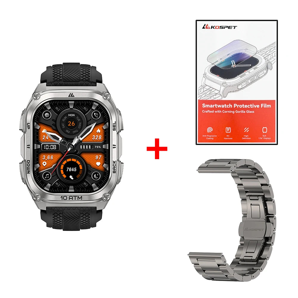 KOSPET Tank M4 Smartwatch Stainless Steel GPS Offline Maps 10ATM